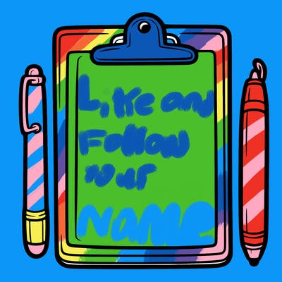 blank clip board with pen