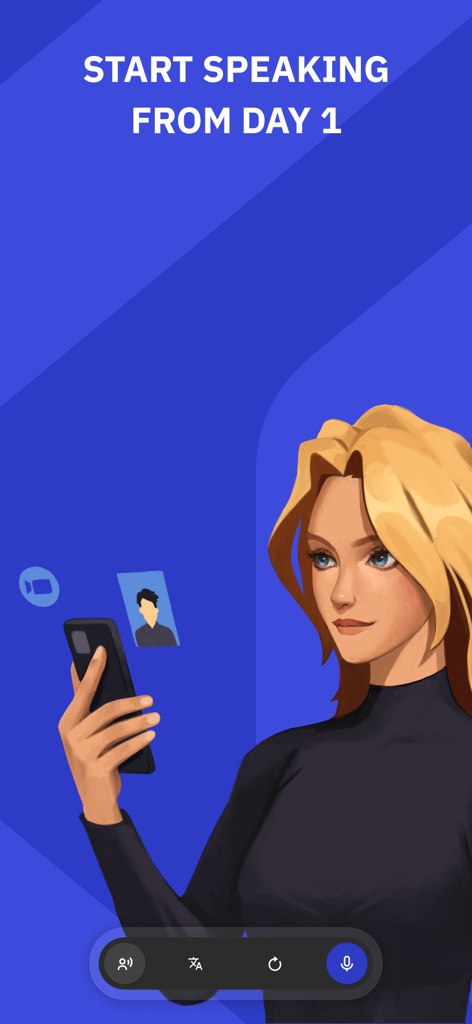 Une femme s'exerçant à des compétences linguistiques conversationnelles à l'aide de l'application IA Talkpal