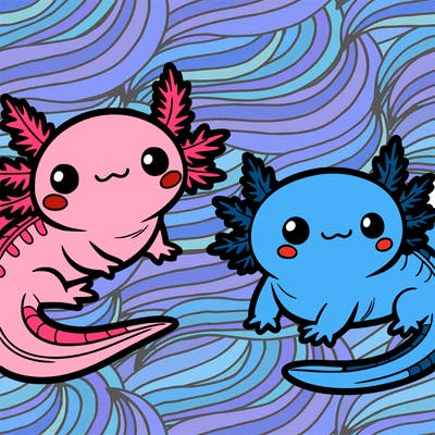 cute axolotls