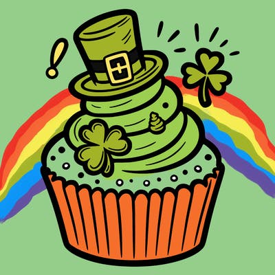 saint patrick’s day cupcake