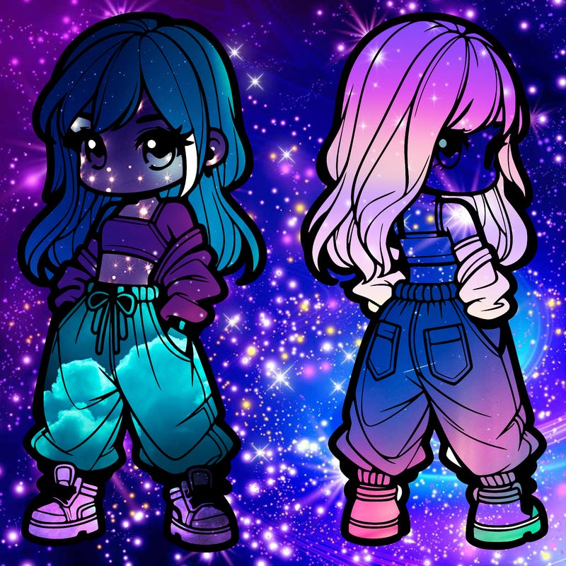 girl in crop top and baggy pants