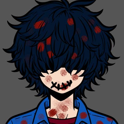 manga boy fluffy hair covering his eyes