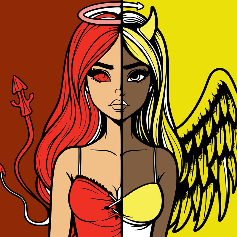 devil vs angel realistic girl