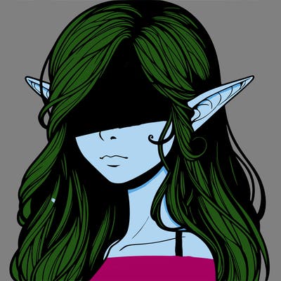 elf girl realistic dark fantasy