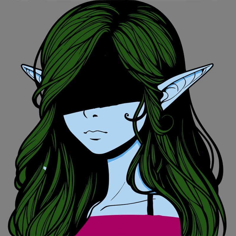 elf girl realistic dark fantasy