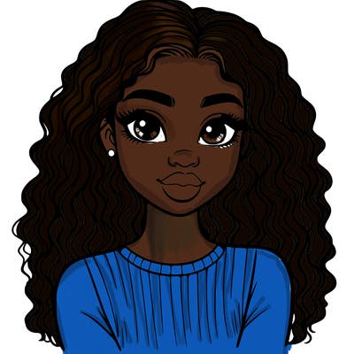 pretty young black girl- detailed