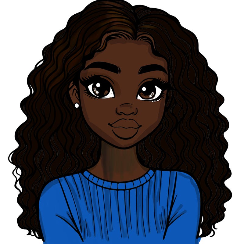 pretty young black girl- detailed