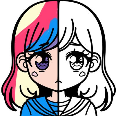 a split of a girl