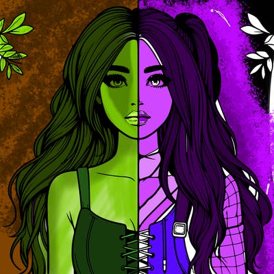 realistic girl split