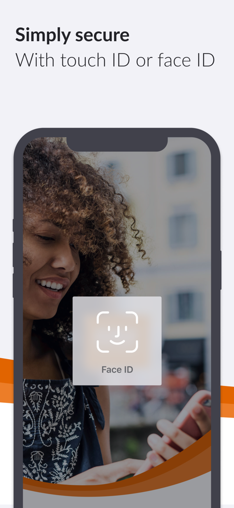 Smartphone screen showcasing the Face ID biometric security feature for the DAK health insurance app.