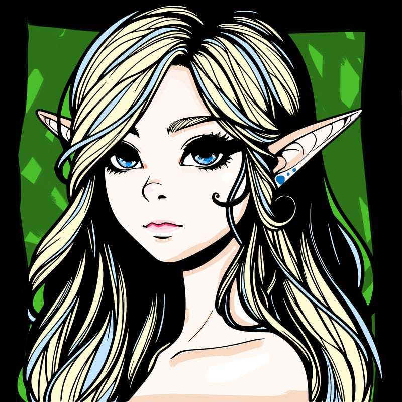 elf girl realistic dark fantasy