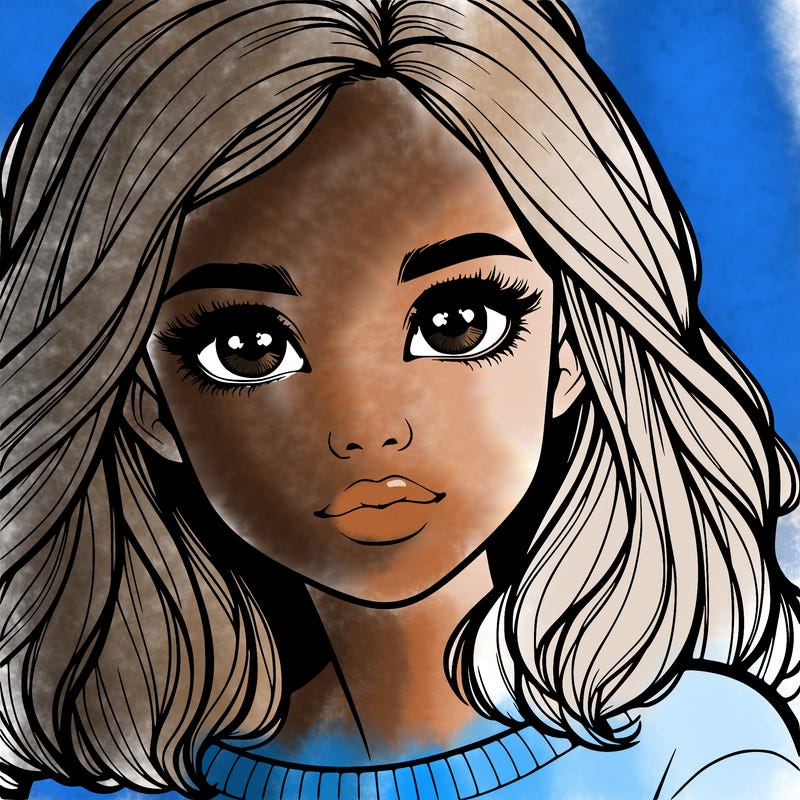 realistic girl whith cute eyes