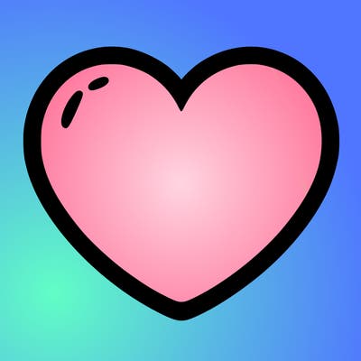 a blank heart