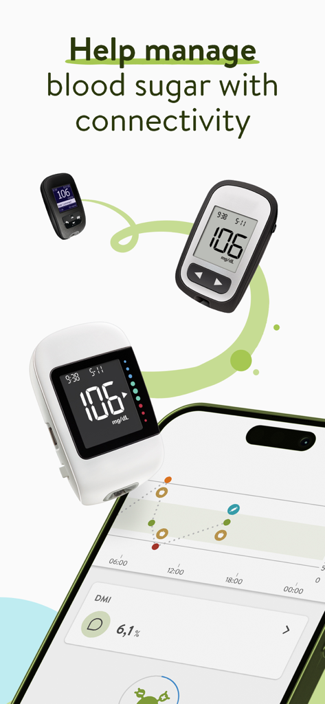 mySugr - Diabetes Tracker Log - mySugr app displaying blood sugar data synced from glucose meters