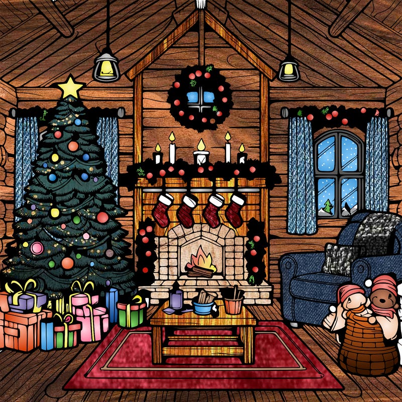 christmas house interior