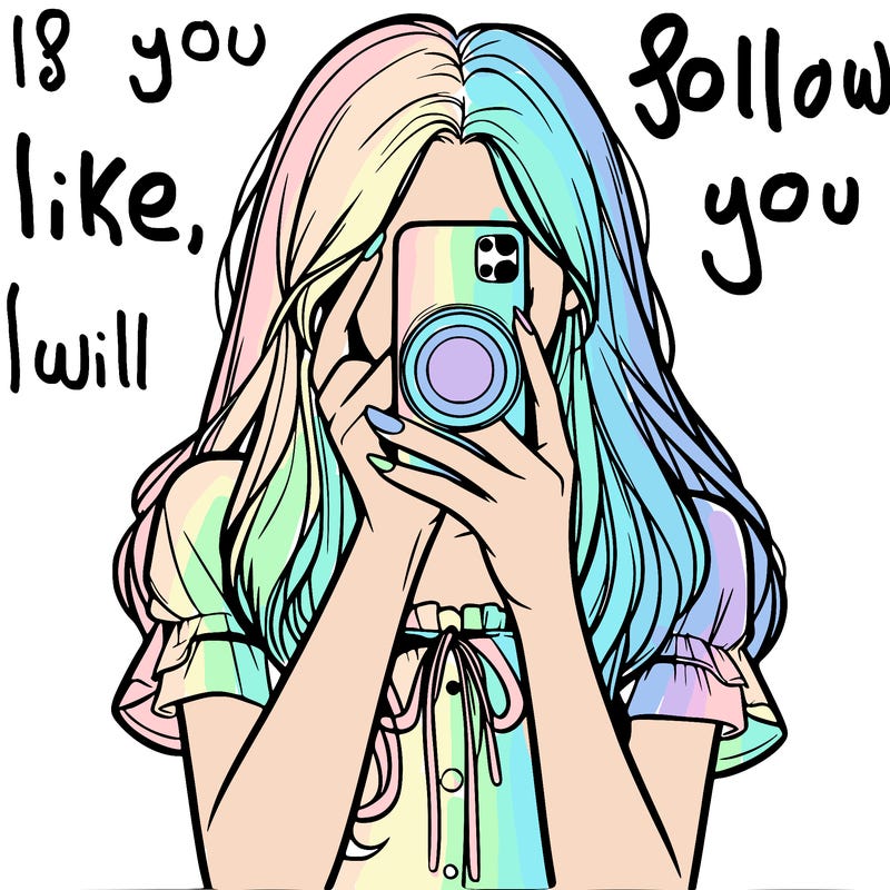 a realistic girl holding her phone taking pictures