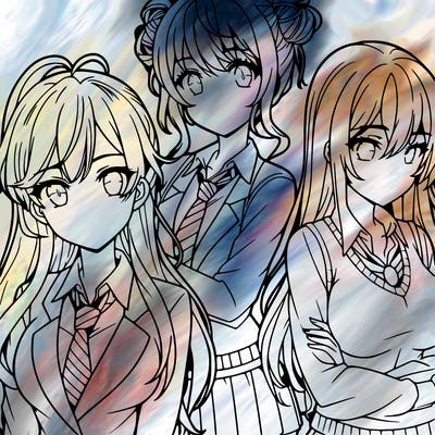 anime girls teenagers