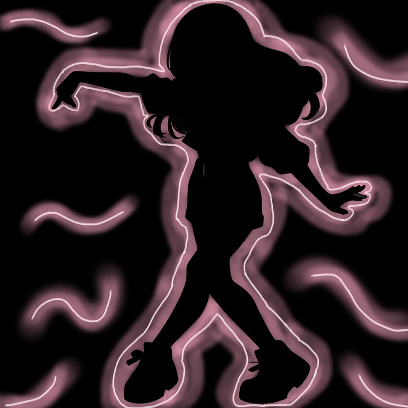 realistic girl danceing