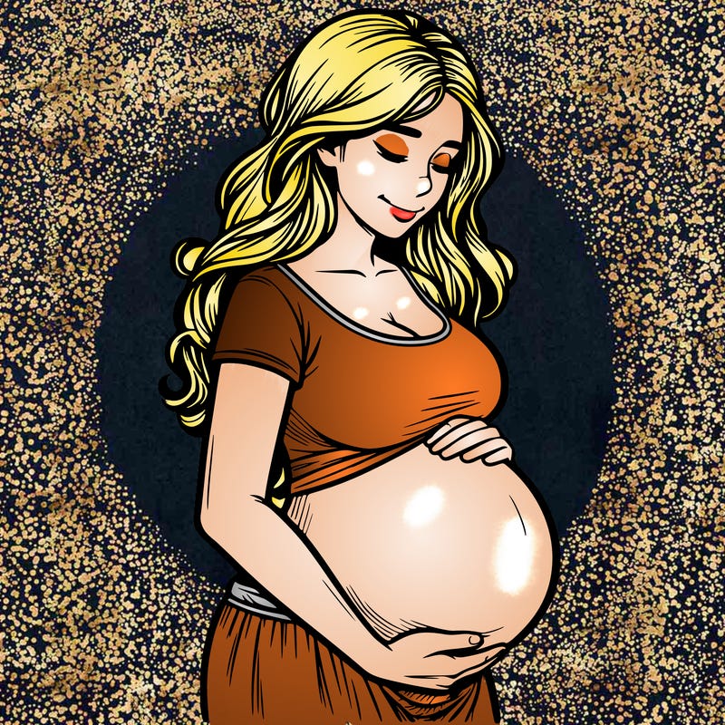 woman heavily pregnant realistic