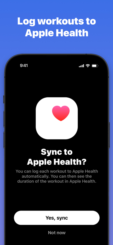 Fit.AI: ultra personal fitness - Fit AI app screen for syncing workouts with Apple Health
