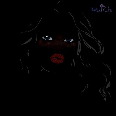 realistic girl with wavy hair and lips