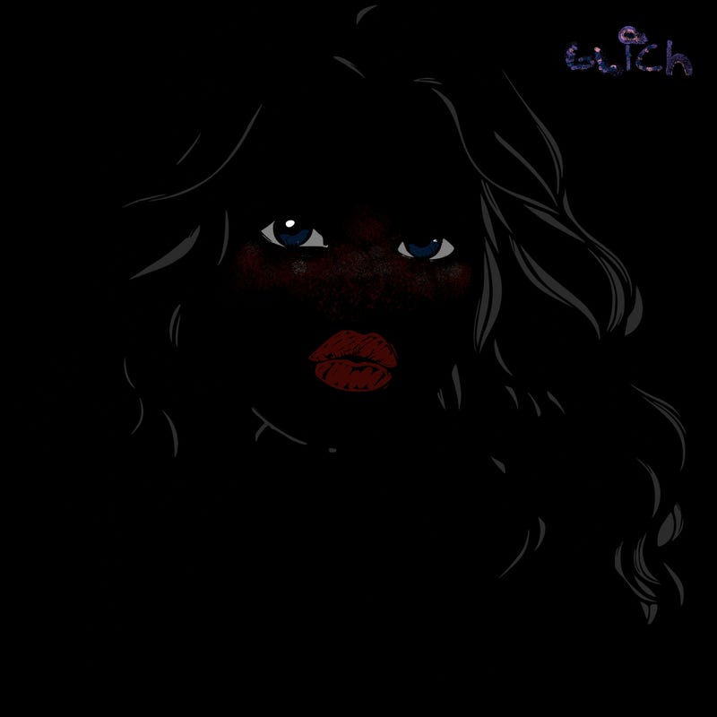 realistic girl with wavy hair and lips