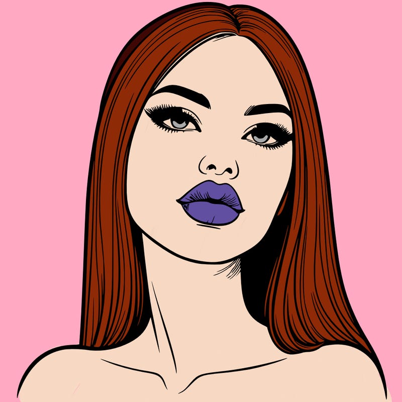 realistic woman with full lips