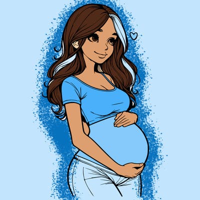 realistic pregnant girl