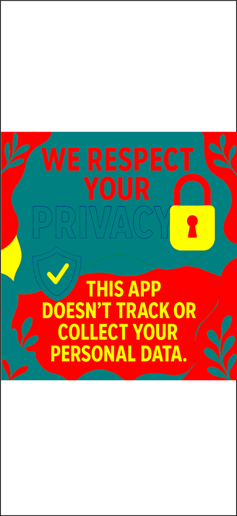 A privacy statement screen for the Multiplication Tables app confirming no personal data is collected or tracked.