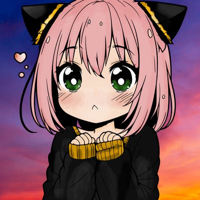 shy anime catgirl