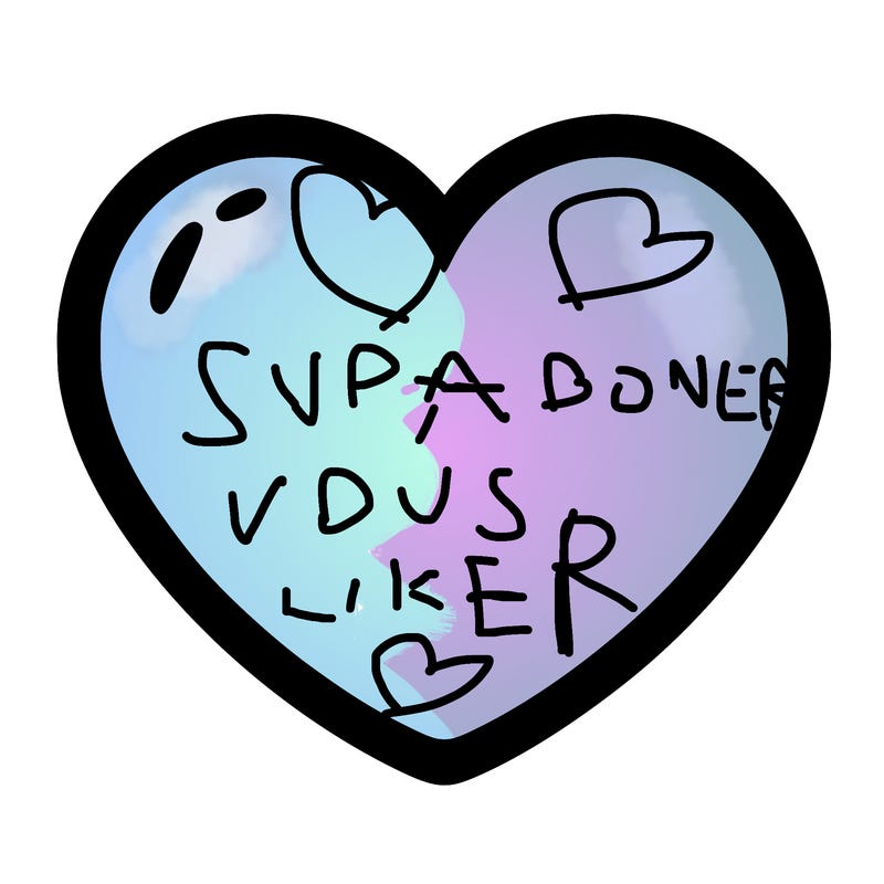 a blank heart
