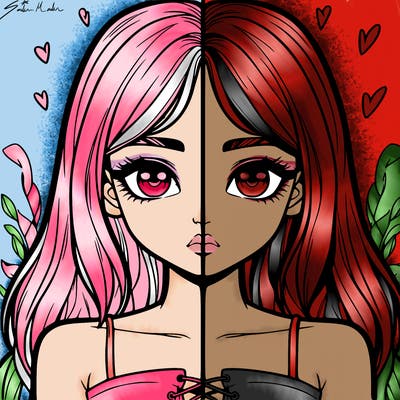 realistic girl split