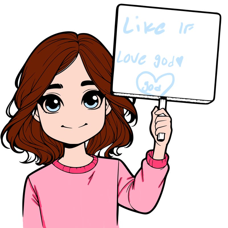 realistic girl holding up a sign