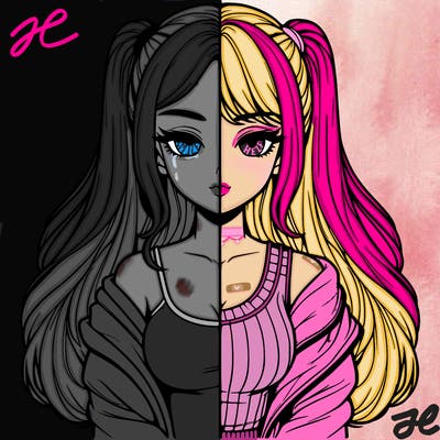 realistic girl split