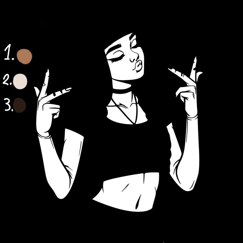 realistic teenage girl with braids and a beanie and crop top doing 🫶🏼