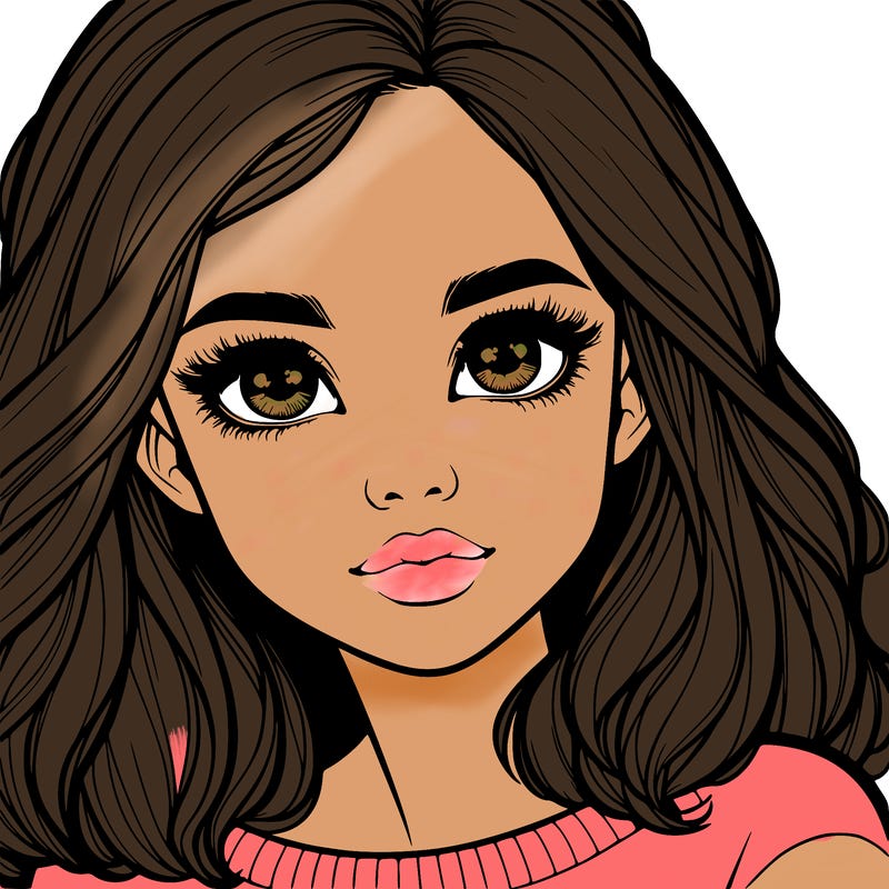 realistic girl whith cute eyes