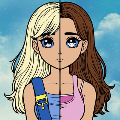 realistic girl split