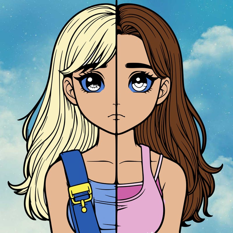 realistic girl split