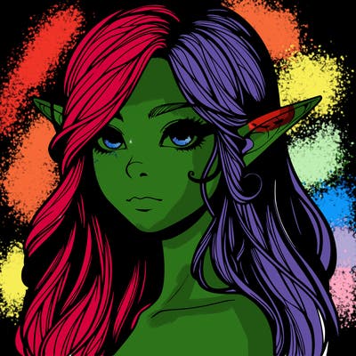 elf girl realistic dark fantasy