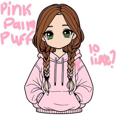 a realistic girl with a oversized hoodie and she has braids