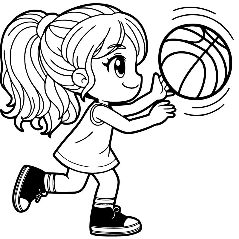 girl playing basketball
