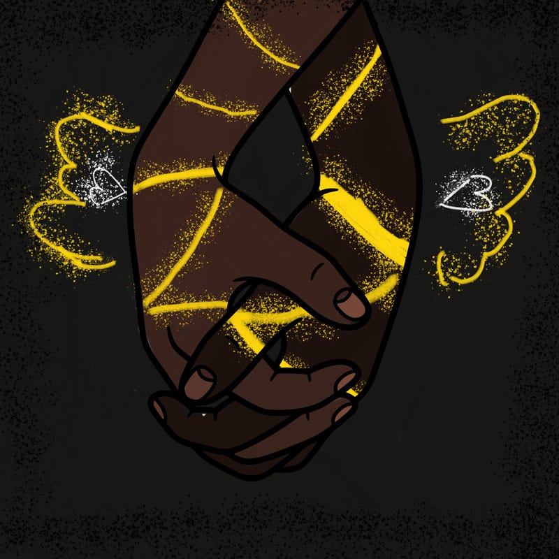 hands in shape of heart