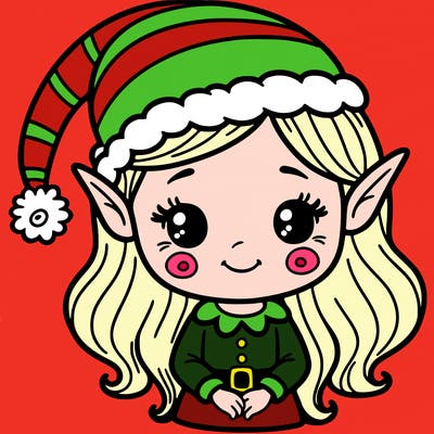 christmas elf girl
