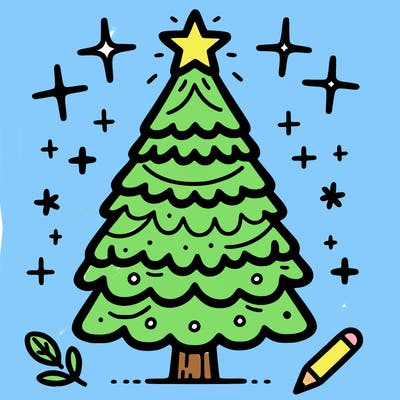 chirmas tree with a star on top