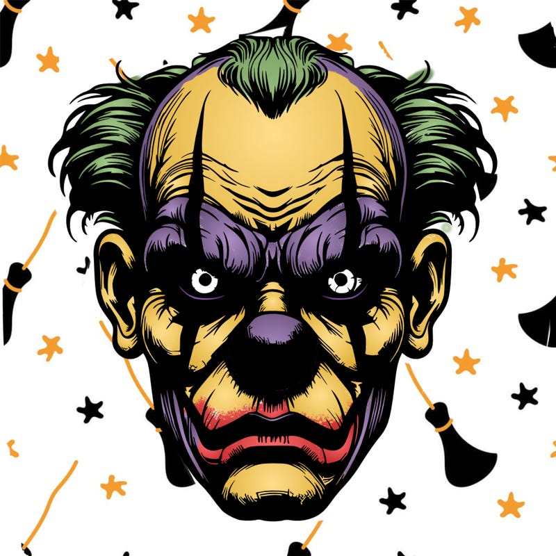 scary clown realistic face