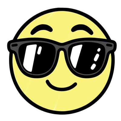 emoji with sunglasses