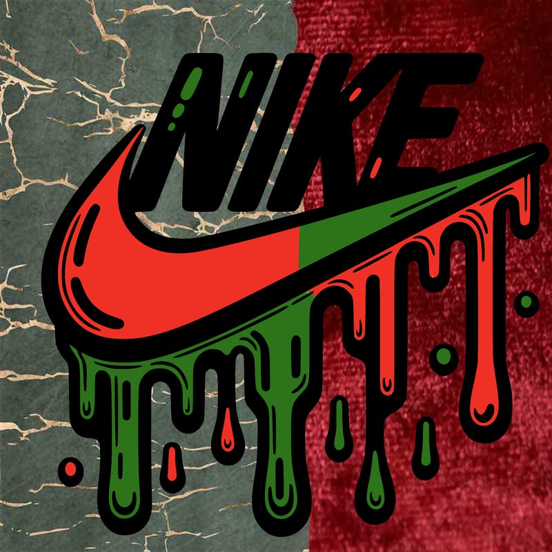 dripping nike logo