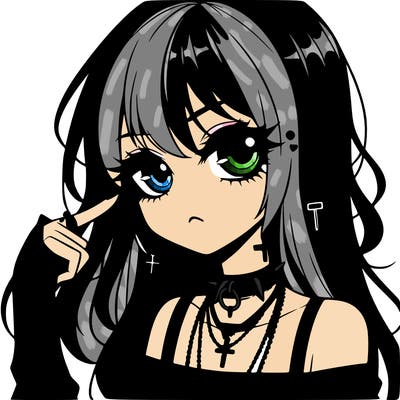 goth anime girl