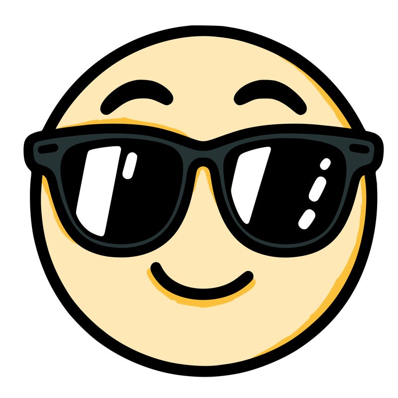 emoji with sunglasses