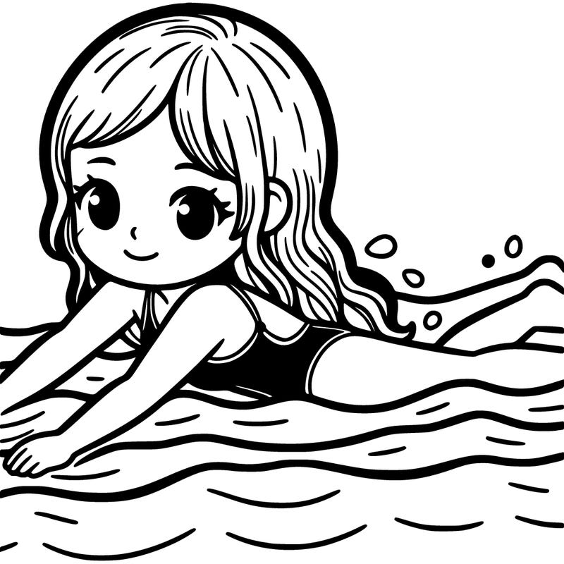 swimming girl